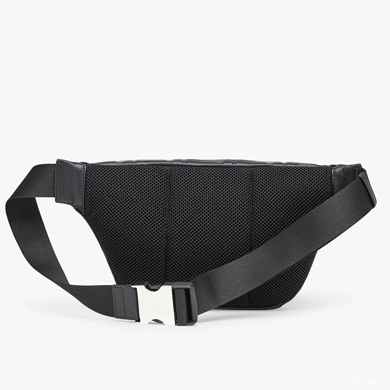Affordable HOT In Black Belt Nappa Bag Leather Fendi Motif FF 0823